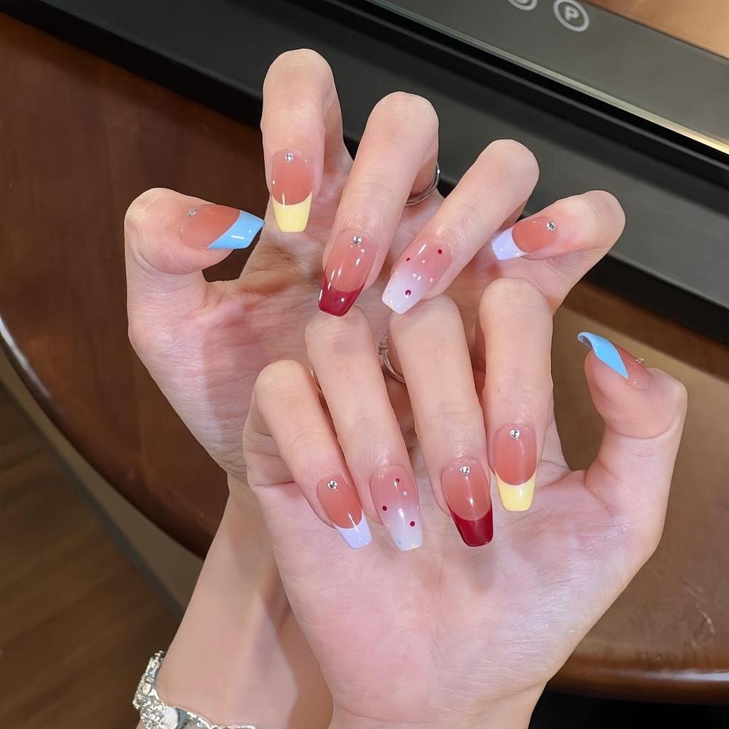 Nude Pink Gradient Cat Eye Whitening Aurora Nail Art Removable Stickers