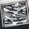 Men's Shoes 2025 Spring New Fashion Trend Graffiti Skateboarding Shoes Lace Up Soft Bottom Anti Slip Outdoor Casual Sports Shoes