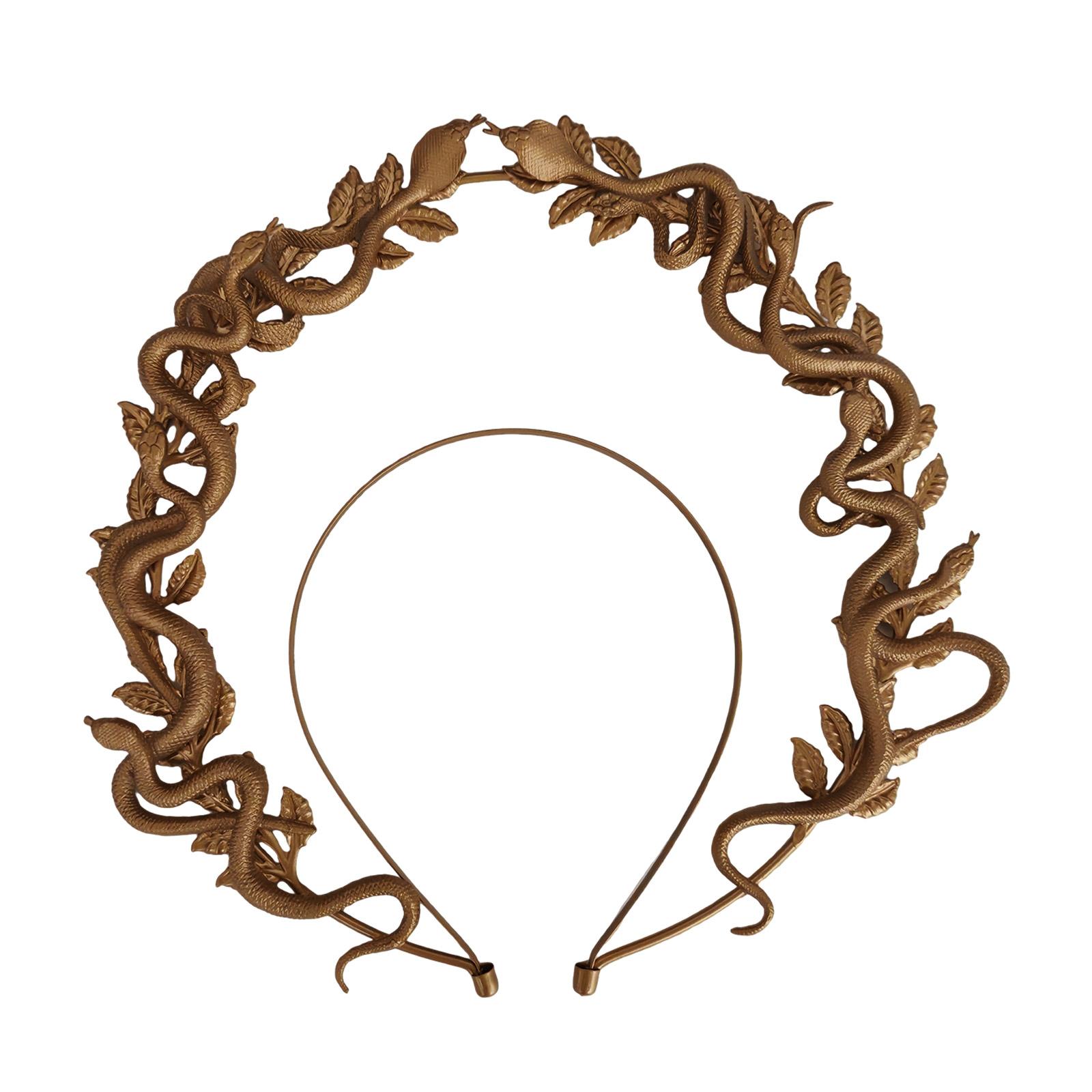 

Вдохновленный мифом о Медузе Змеиный нимб Ободок Изысканное украшение для головы в виде змеиного нимба Шарм для костюмированных мероприятий в стиле мифологии темно серый