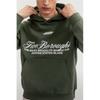 H M Loose Fit Printed Hoodie kHaki Green Five borougHs