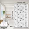 Simple and Fresh Leaf-Patterned Bathroom Shower Curtain, Blocking and Separating Areas, Quick-Drying and Washable