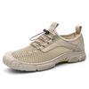 Men's shoes summer outdoor hiking off-road sports shoes fly-woven shoes low-top hollow ventilation hole mesh running shoes