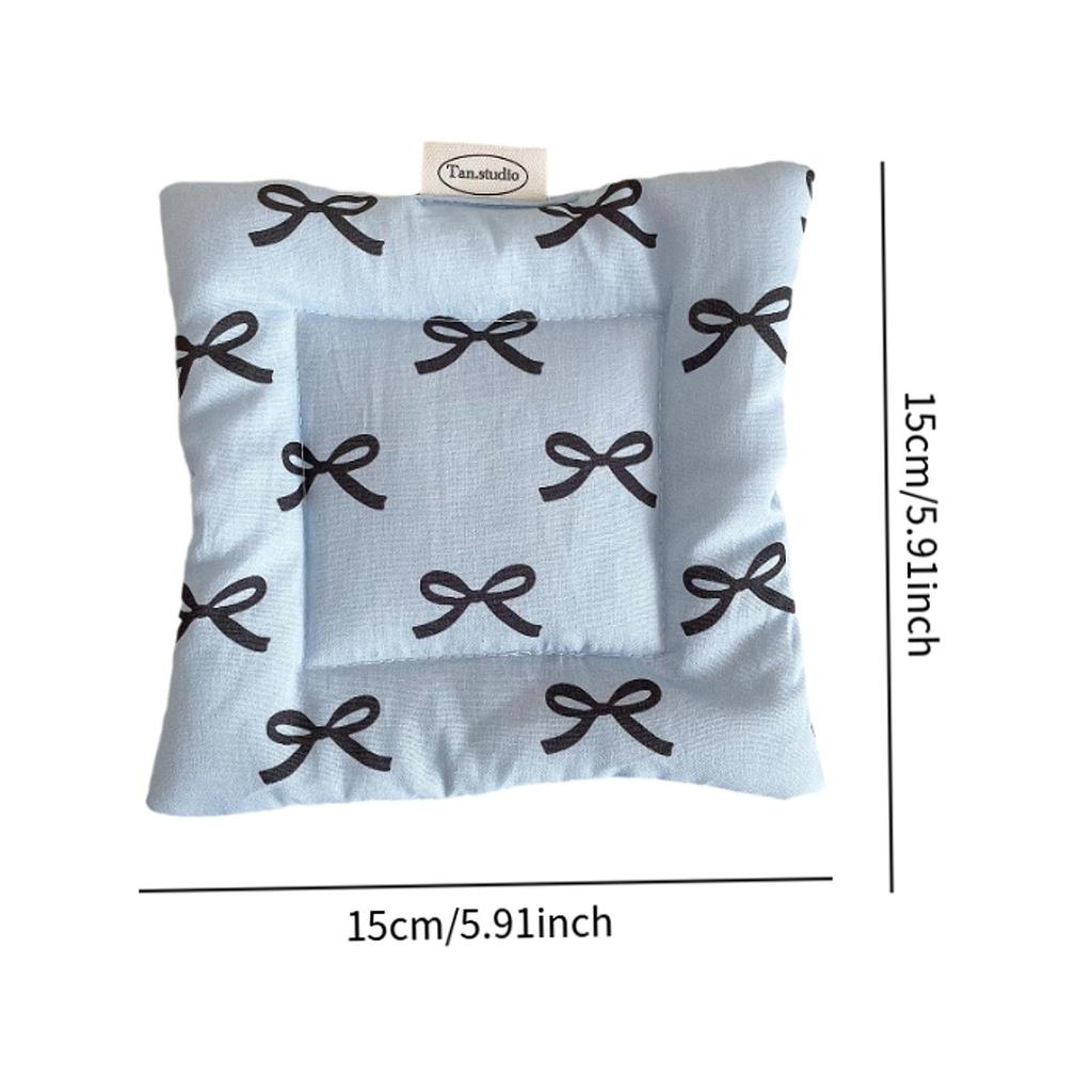 Korean Bow Cotton Coaster Double-sided Thickened Fabric Sweet Drawstring for Key Storage Jewellery Mat Portable Accessories