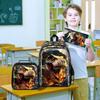 HPJGD 3 Pezzi Zaino per Bambini Dinosauro, Set Zaino Scolastico Impermeabile per Ragazzi con Portapranzo, Zaino Cool per Scuola Elementare, Scuola dell'Infanzia, Toddler