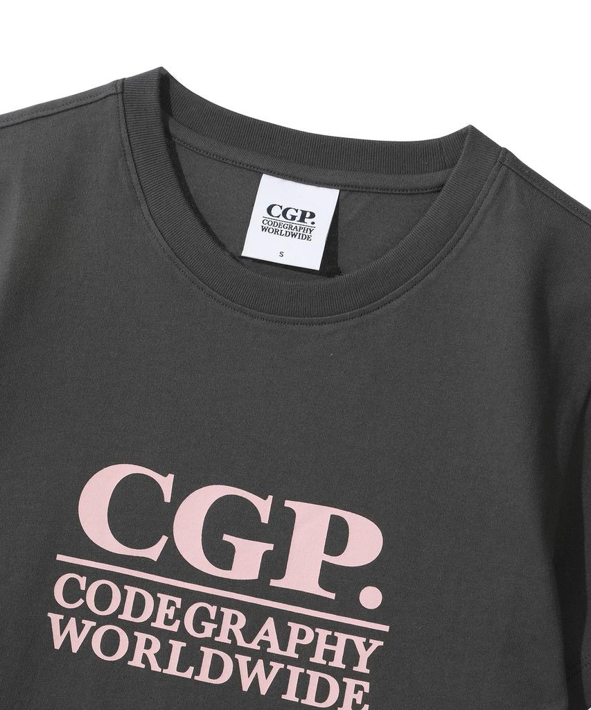 CGP (Women) Square Logo Short Sleeve T-Shirt_Charcoal