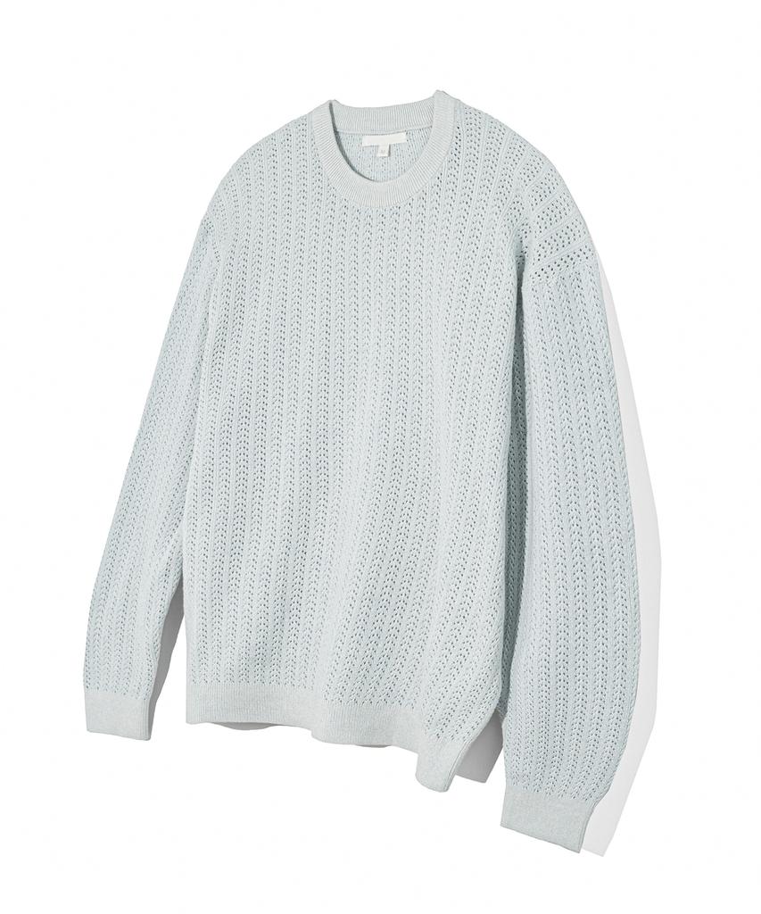 KIIMUIR Cotton Meshed Crew Neck Knit_3 Color