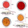 Aoling Truck Tail Lamp Trailer Tail Light Truck Tail Lamp Boat Trailer Tail Light Trailer Tail 16 Plated Turn Signal Truck Tail Lamp 24V 4 Pieces