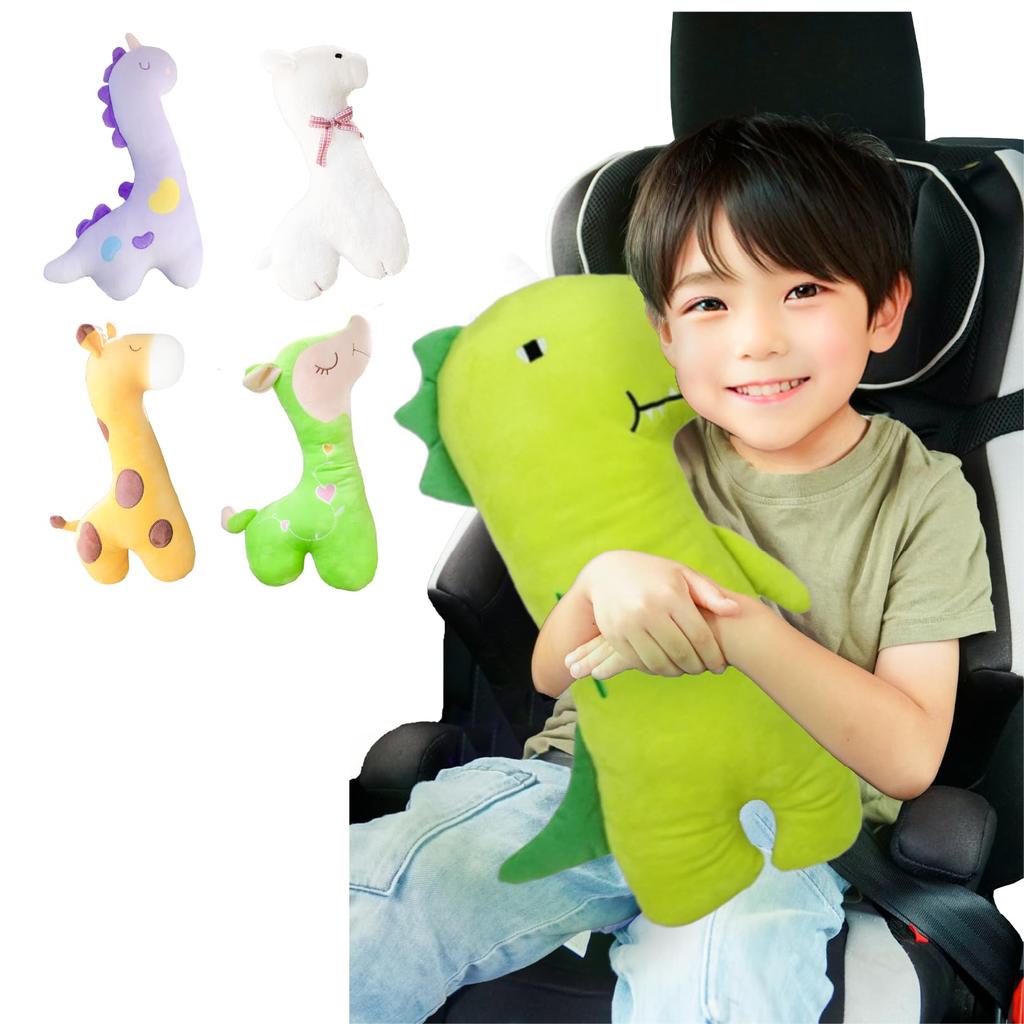 Doporučeno sestrou Kryt na bezpečnostní pás pro polštář na bezpečnostní pás do auta a na krk Roztomilý plyšový 10 a ichiiro Dinosaurus pro pravou maminku Děti, Sedadla,