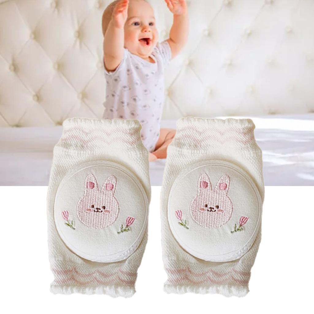Baby Knee Pads Pure Cotton Soft Comfortable Thin Elastic Adjustable Slip Resistance Baby Crawling Aid Little Rabbit