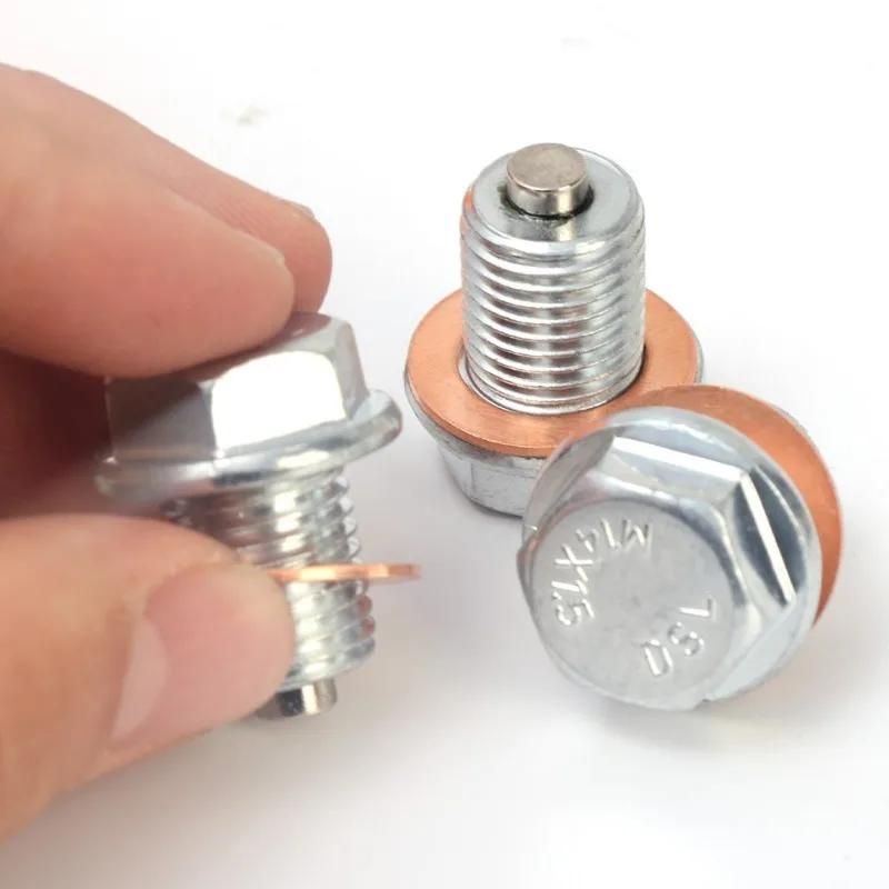 Magnetic Oil Pan Screw Plug for Honda Oil Drain Screw Bolt Gasket Set Automobile Engine Sump Plug Adsorbs Metal Fragments Parts