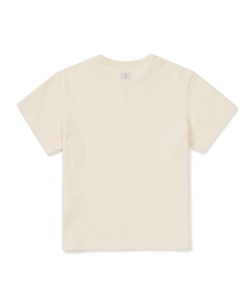 SNOWPEAK APPAREL Waffle Women'S Short Sleeve T-Shirt (S25Mwfts37) Pastel Yellow