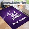 Custom Text Printed Rug Melbourne Storm Non Slip Floor Carpet For Home Room Decor