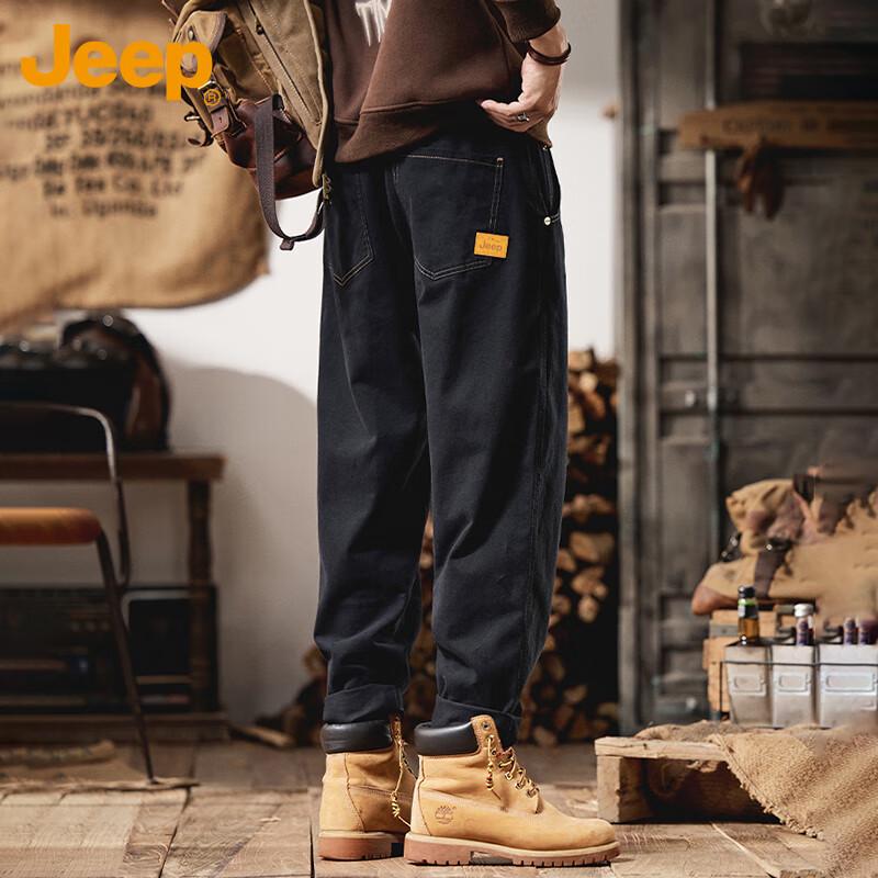 JEEP Men's Loose Straight Workwear Casual Pants