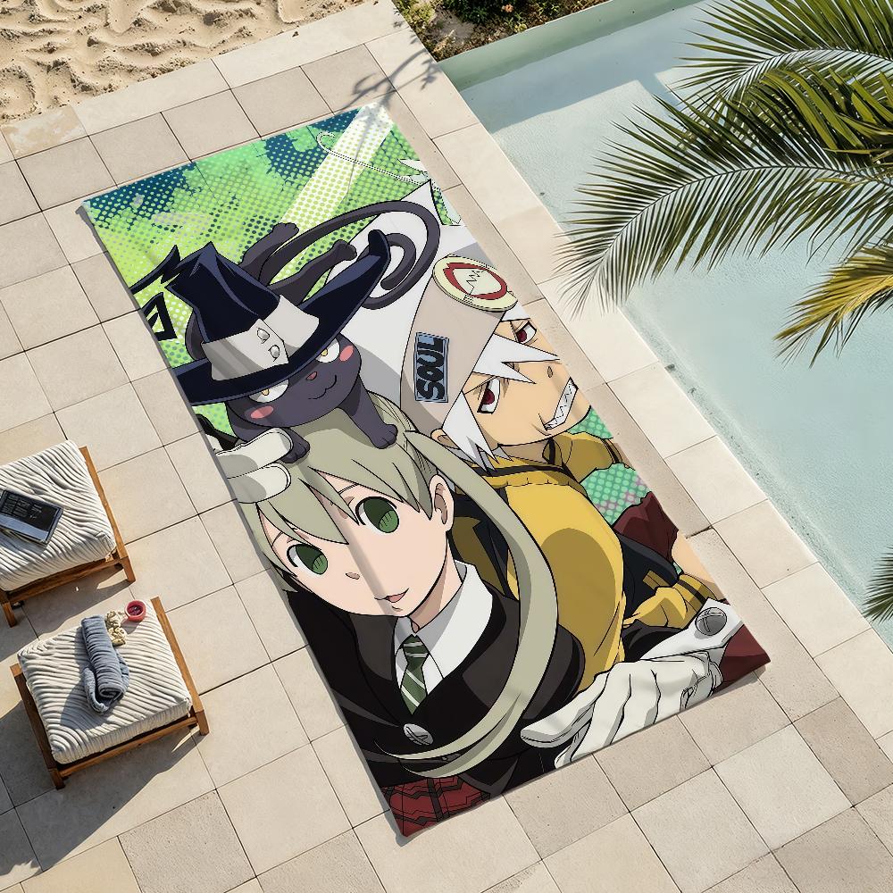 Adventure anime S-Soul E-Eater Towel Drying Bath Towel Applicable To Light Swimming Camping Yoga Beach Out