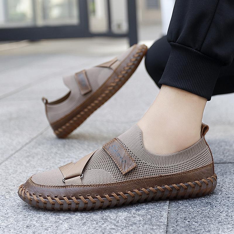 Fashion 2025 Men's Breathable Mesh Loafers Casual Slip-On Shoes Lightweight Walking Shoes Comfortable Male Flats Summer Loafers for Men