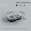HUIHUADU Disposable 2-Compartment Rectangular Food Containers