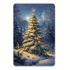 Room Decor Pc Vintage Christmas Tree Metal Tin Sign Iron Wall Art Decor for Home Living Room Bathroom Cafe Garage  Festiv