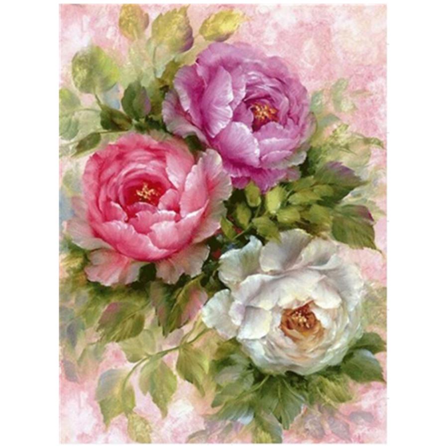 Full 5D Diy Diamond Painting Various Flowers Mosaic Embroidery Cross Stitch Home Decor Handmade Gift