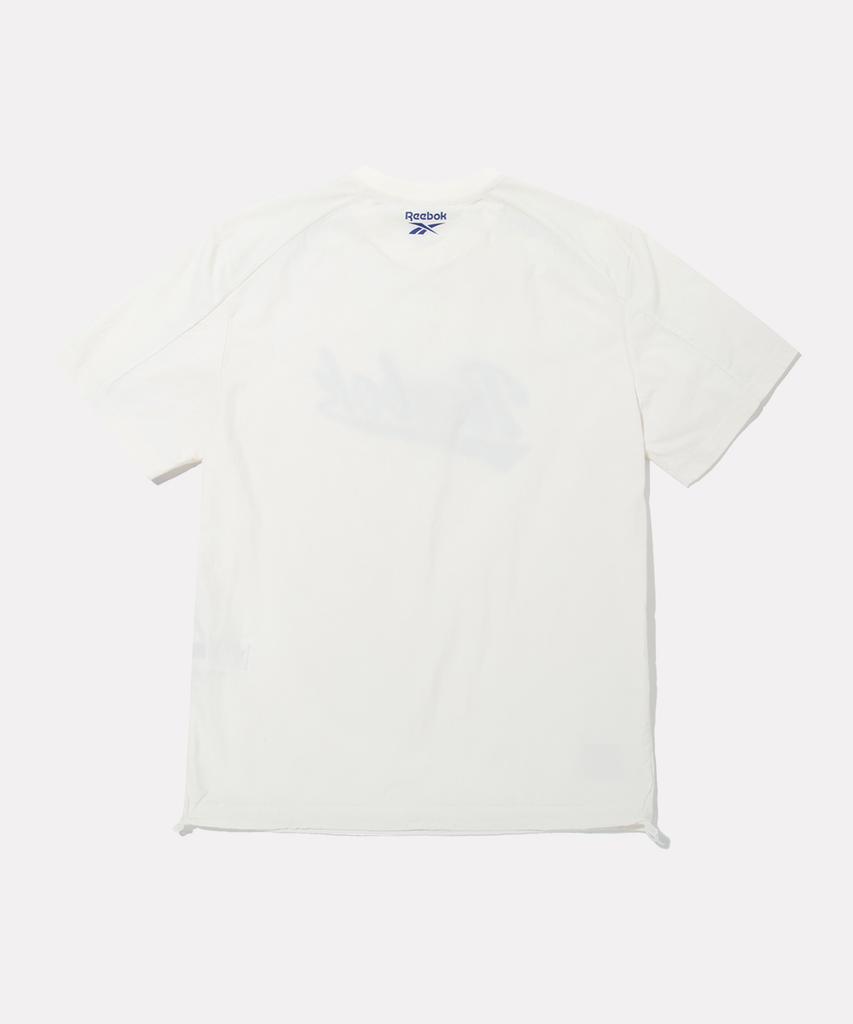 Reebok New Basic Lettering Short Sleeve Piste - White