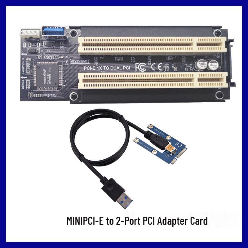 PCIe to Dual PCI Slot Adapter for Sound Cards and Parallel Port Cards