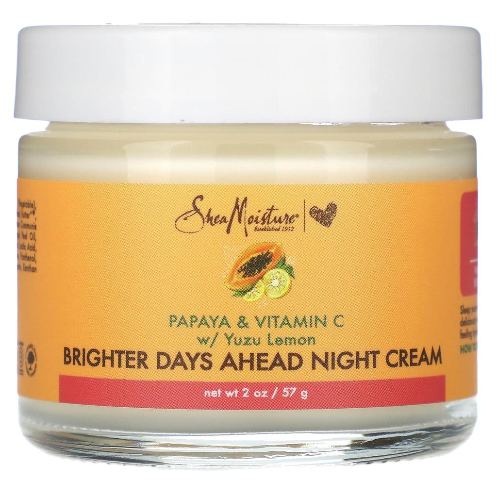Brighter Days Ahead Night Cream, Papaya & Vitamin C, Yuzu Lemon, 57G(2Oz)
