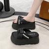 Mode 8CM NEUE Absätze Keil Pantoletten Sandalen Damen Lässig Outdoor Hausschuhe Weiblich Sommer Rutschfest Strand Hausschuhe Gehen Klobige Schuhe Frau