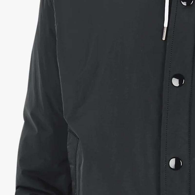 Nike Solid Color Hooded Ribbed Jacket Men Outerwear Black DH9534-010