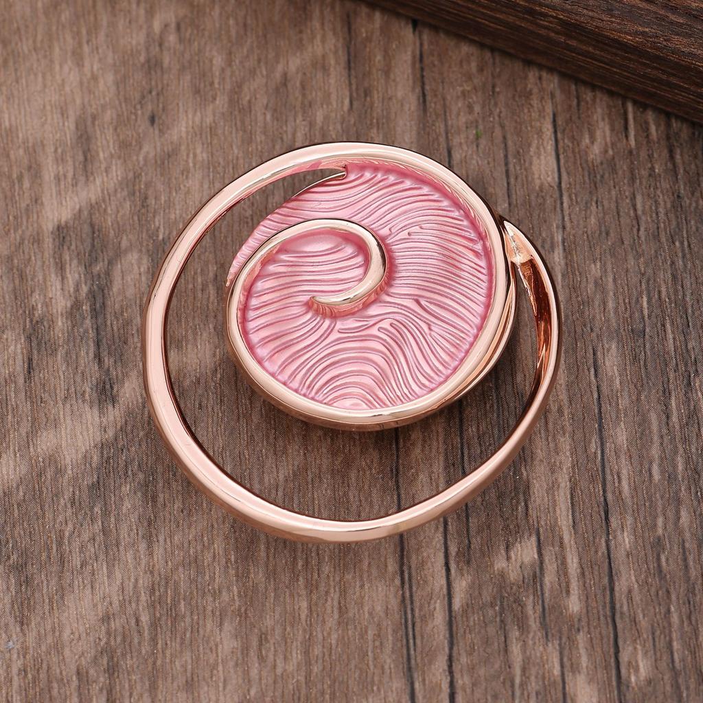 New geometric hollow enamel flower magnetic brooch, fashionable high-end multi-functional women's brooch