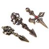 1Pc Cross Vajra Brass Car Key Chain Pendant Buddhism Dharma Lanyard Bodhi Beads Motorcycle Keychain Rope Pendant