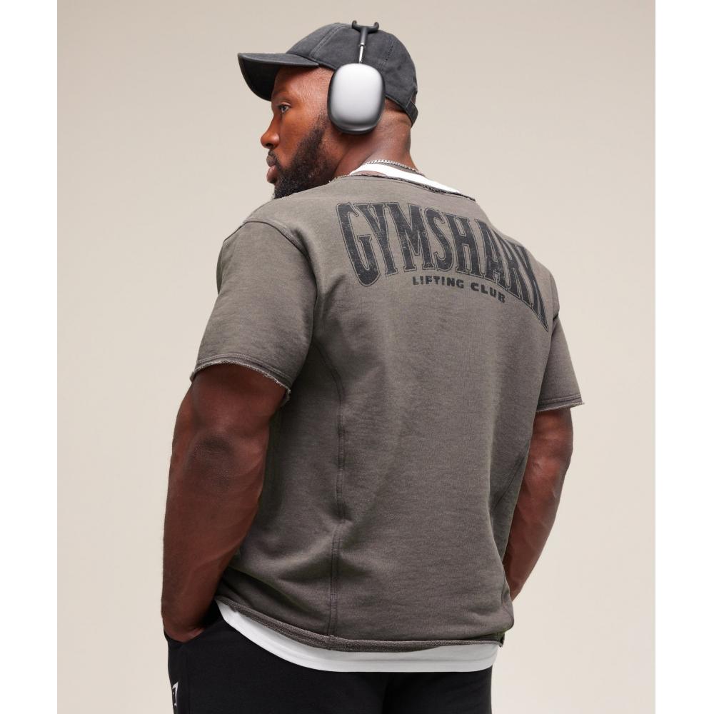 Gymshark Heritage Washed Rag Top Onyx Grey A2c3d Gb8n