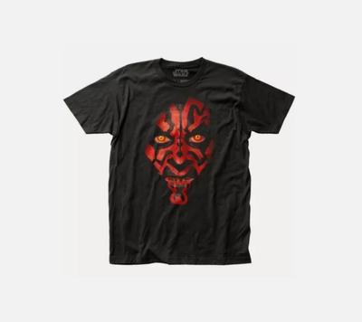 T-shirt Star Wars Dark Maul sous licence officielle, style rétro classique Jedi, noir, unisexe