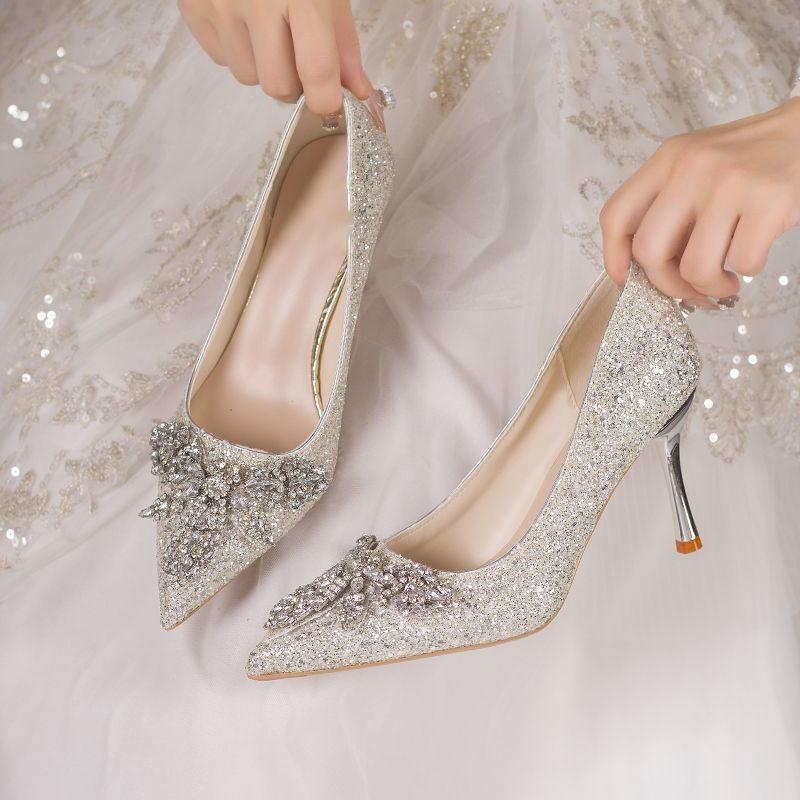 French Comfortable and Versatile, Not Tired of High Heels Women's Spring and Summer 2025 New Pointed Head Shallow Mouth Stiletto Single Shoes Women