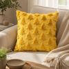 Christmas Throw Pillow Cover Set of 2, Plush Faux Furs Cushion Covers with Raised Embroidery for Coordinated Indoor Seating