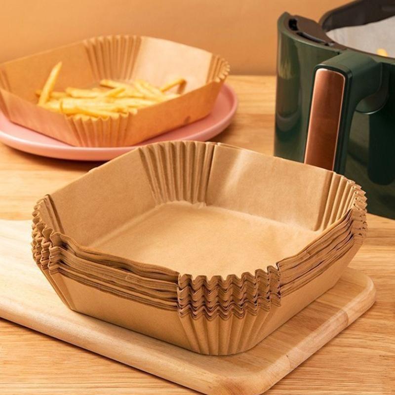 Air Fryer Disposable Baking Paper Liner Form Tray Kitchen Grill Parchment Paper Air Fryer Accessories