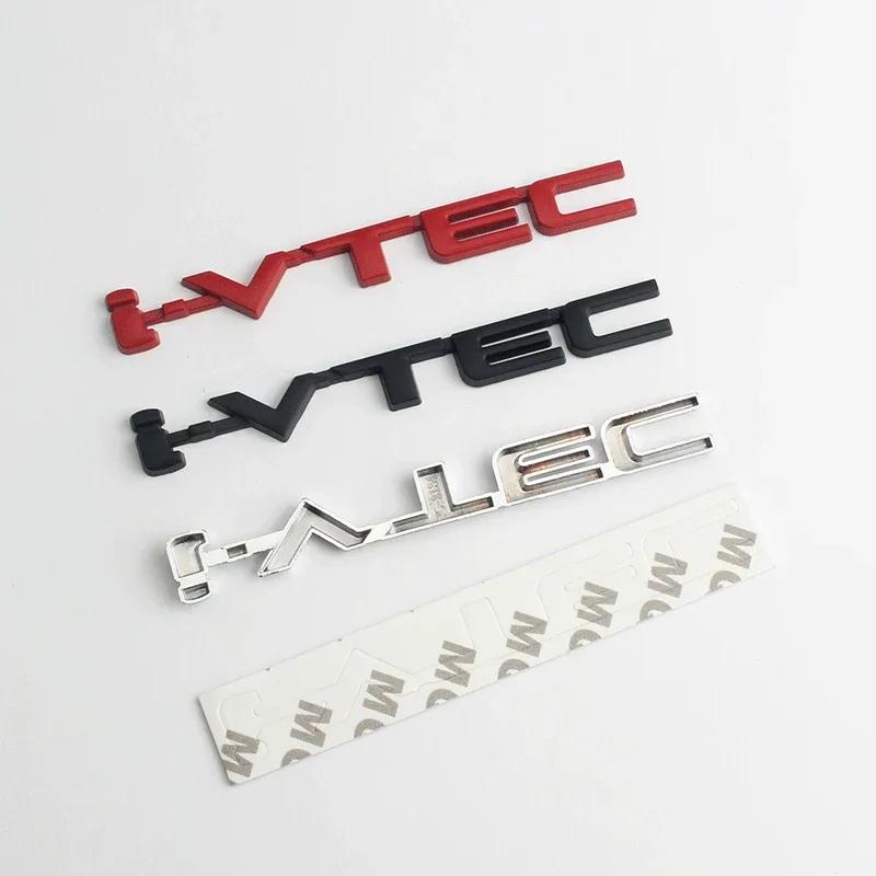 3D Metal Letters I VTEC Logo Rear Trunk Tailgate Emblem Badge Sticker For Honda Civic Accord City Jazz CRV Insight Decals