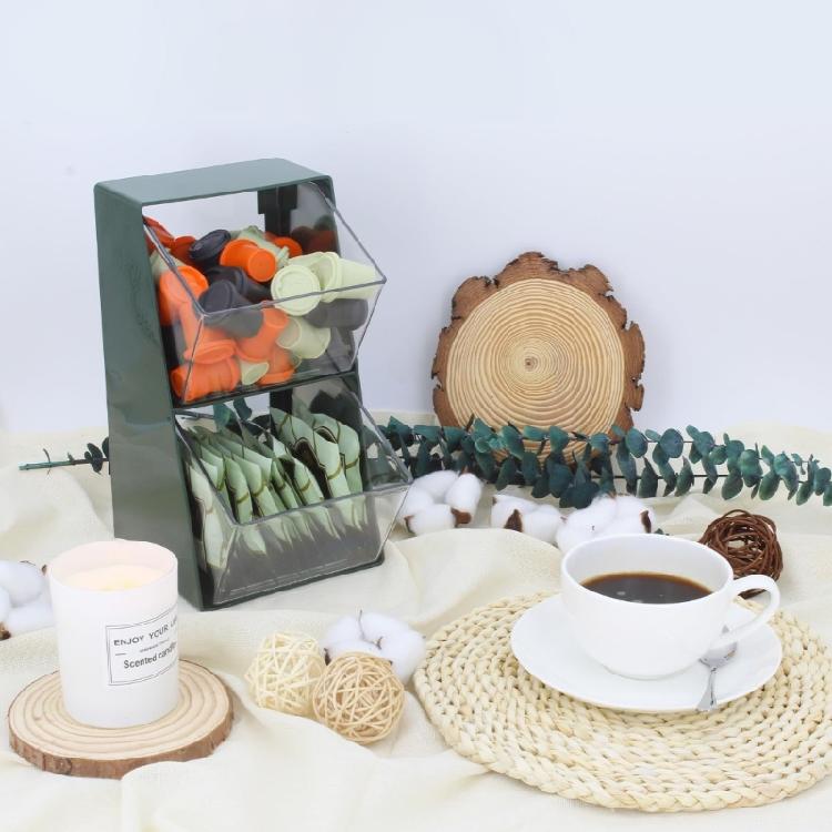 Green Coffee Organizers Designed For Portable Storage In Any Setting