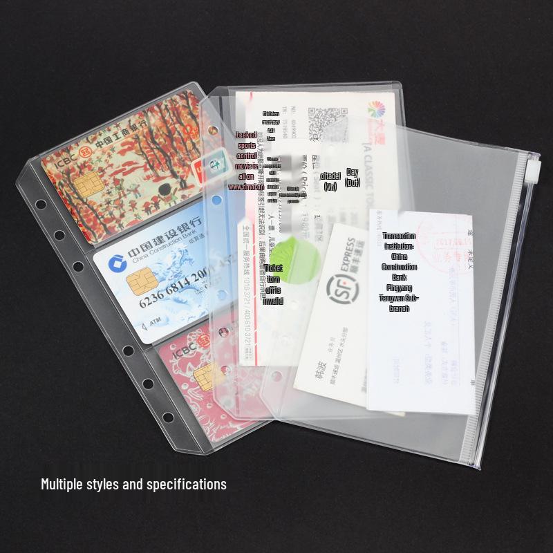 Clear PVC Bag for A6 Planners, A5 Storage, B5 Loose-leaf, Document & Card Holder