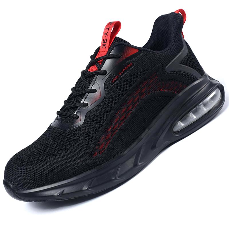 

Safety Shoes Men Women Air Cushion Shoes Work Sneakers Steel Toe Cap Indestructible Shoes Breathable Puncture-Proof Men Boots 36
