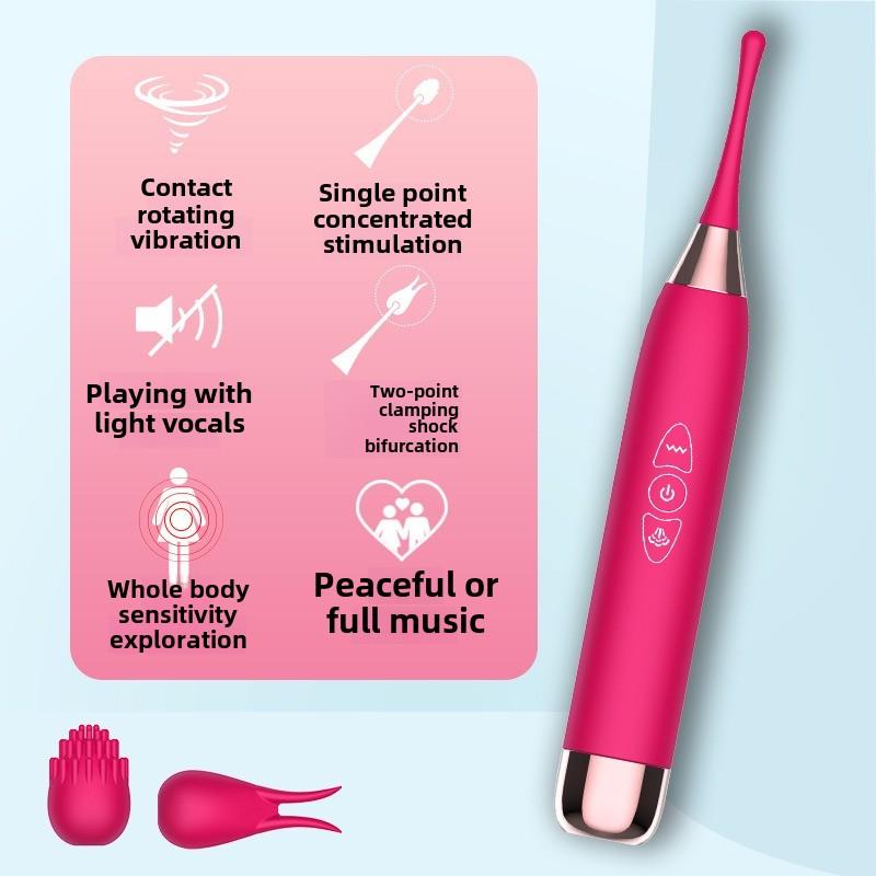 Private Desire Point Tide Pen Female High-frequency Double Head Vibration Tip Point Orgasm Stimulation Vibrator Masturbator