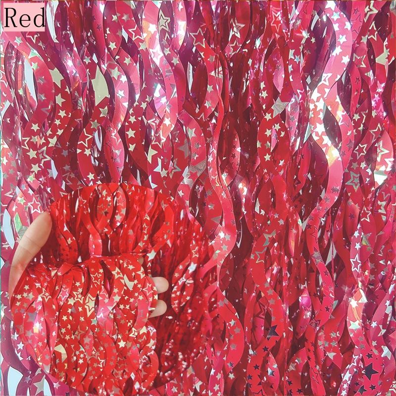 New 4/2/1Pack Birthday Party Decorations Kids Bachelorette Party Backdrop Curtains Tinsel Foil Curtains Wedding Decor Photozone