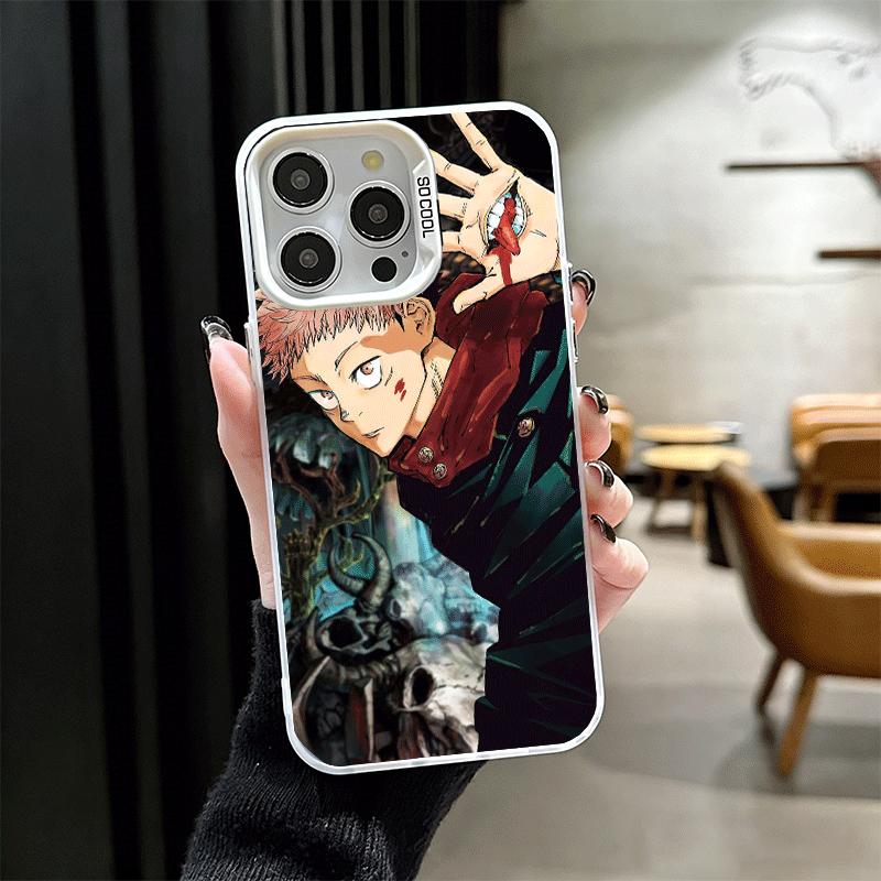 Anime Itadori Yuji JUJUSU Weiche Handyhülle für iPhone 15 16 17 Pro Max 17Air 16E 14 Plus 13 12 Mini Stoßfeste Rückschale