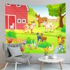 Cartoon Farm Animals Tapestry Cute Cow Turkey Tapestry Gifts for Kids Girls Boys Bedroom Dorm Wall Hanging Decor Tapestries