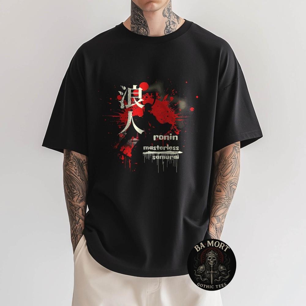 Ronin Samurai Red Splatter Grunge Graphic TShirt Unisex T-Shirt XXXXL
