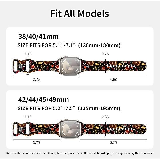 Compatible with iWatch Band 38mm 40mm 41mm 42mm 44mm 45mm 49mm for Women, Cute Fadeless Replacement Strap for iWatch SE Series 9 8 7 6 5 4 3 2 1