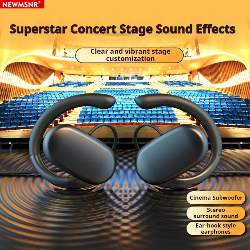 For Business Open Ear Type C&3.5mm Wired Headphones Stereo Sound Sports Earbuds Gamer Headsets Earphones with HD mic For Samsung