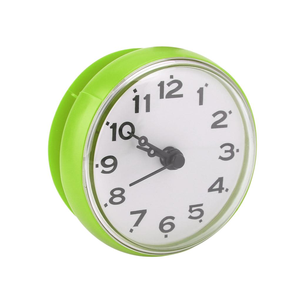 Waterproof Suction Wall Window Mirror Bath Shower Clock Bathroom Accessories