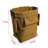 Heavy Duty 1200D Oxford Tool Waist Bag With Reinforced Leather Belt For Electrician Carpenter Gardener Storage Organizer