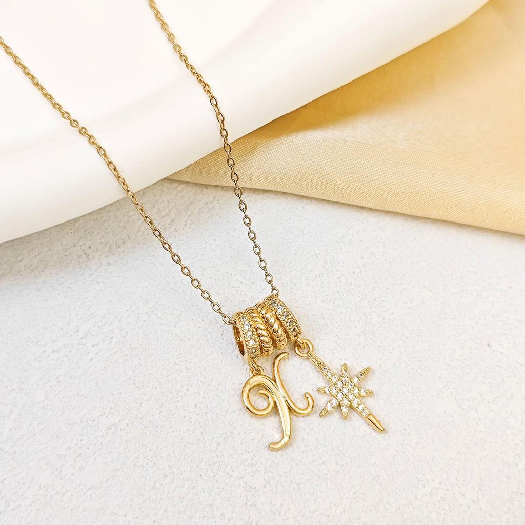 Women's Gold-Plated Copper Necklace: Luxury Fu Lu Pendant Clavicle Chain - Versatile Fashion Accessory