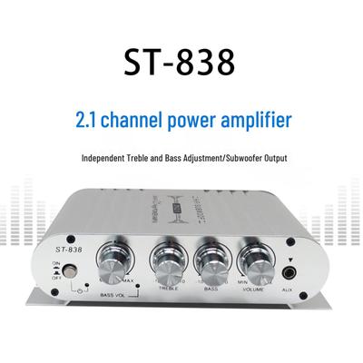 ST-838 Mini Subwoofer: 2.1 Kanal 12V Verstärker für Heim & Auto mit Super Heavy Bass