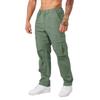 Herren Herbst Patchwork Cargo-Hose mit großen Taschen - Lässig, einfarbig, lockere Passform, schmaler Beinabschluss